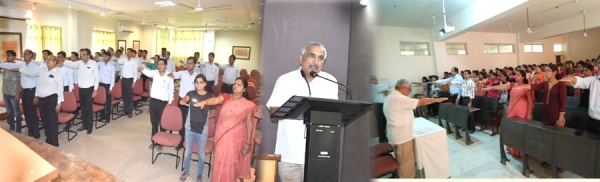 जैन विश्वभारती संस्थान (मान्य विश्वविद्यालय) में आतंकवाद विरोधी दिवस पर शपथ दिलवाई